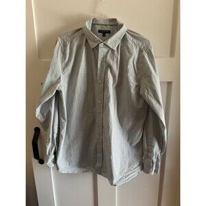 Banana Republic Slim Fit Button Down Shirt XL Green Plaid